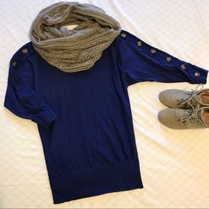 The Limited Royal Blue Boatneck Sweater